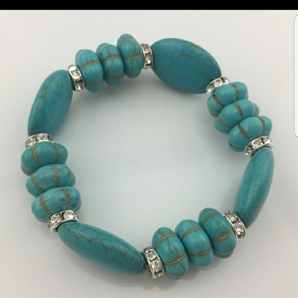 Turquoise Flat Circle Bracelets! - Picture 2 of 2